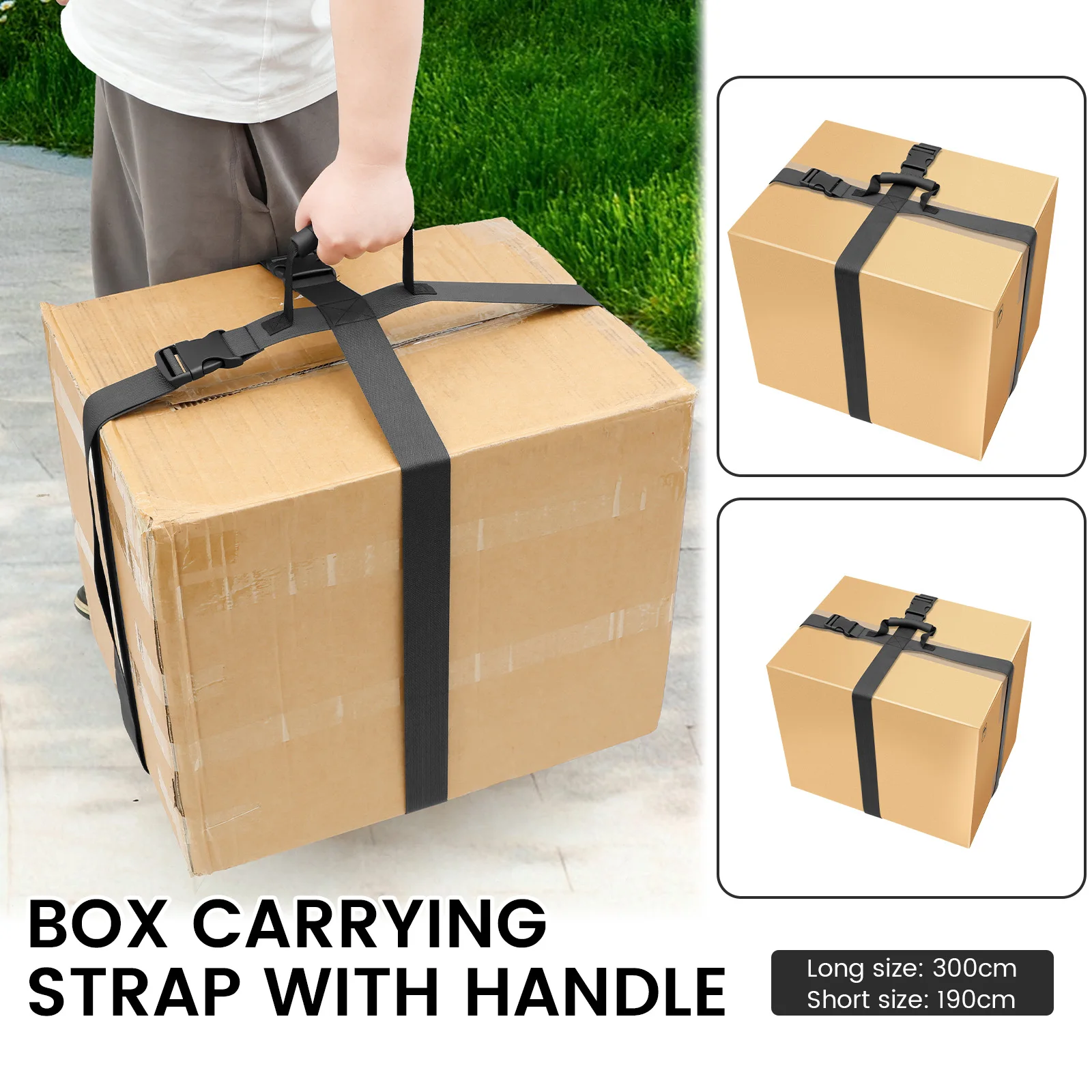 Heavy Box Carrying Straps Adjustable Furniture Moving Belt Luggage Packing Straps Reusable Handheld Cross Style Box Straps