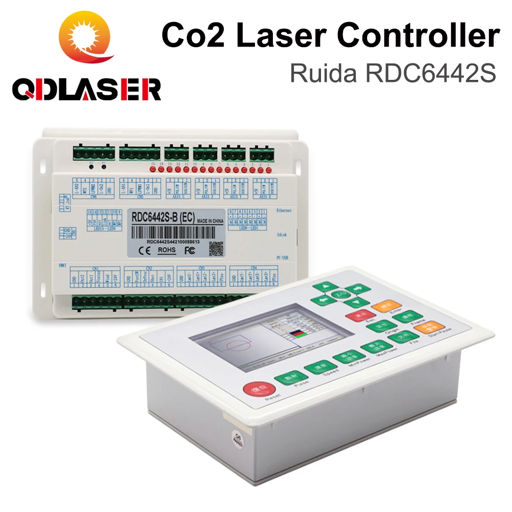 

QDLASER Ruida Control Card RDC6442 RDC6442S RDC6442G RDC6442 Motherboard + Panel For laser engraving and cutting machines