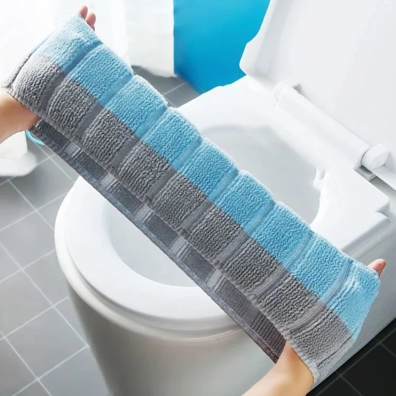 2026 Color Portable Knitted Toilet Mat Thickened Washable Antifreeze Toilet Cover Thickened Knitted O Type Universal