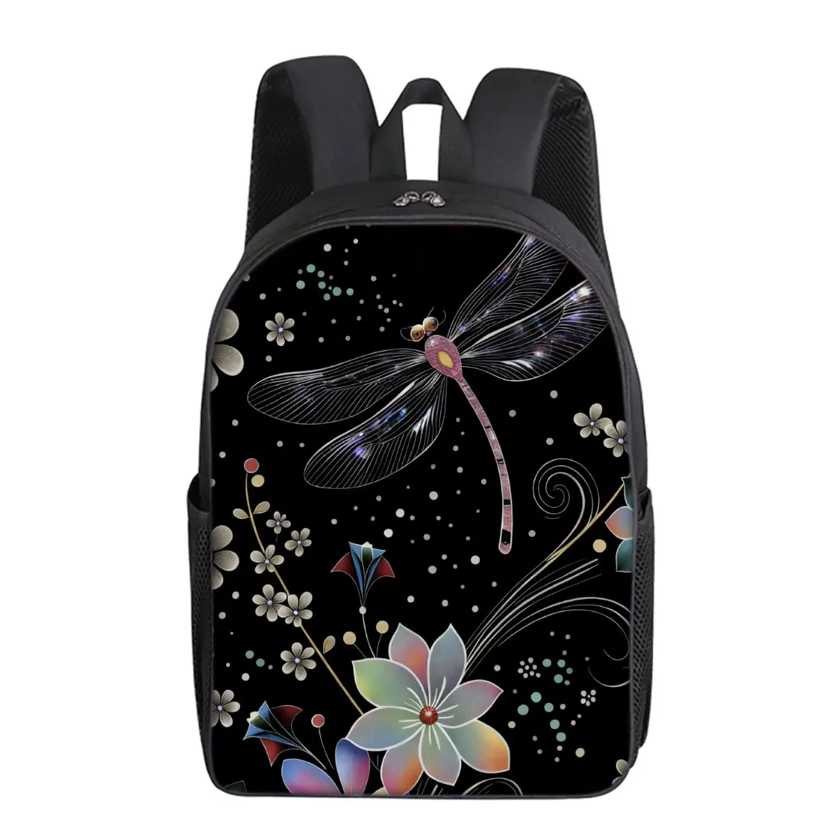 

Dragonfly Printing Single Layer Backpack for Boy and Girls Best Gifts 2D Flat Cartoon School Bags for Children