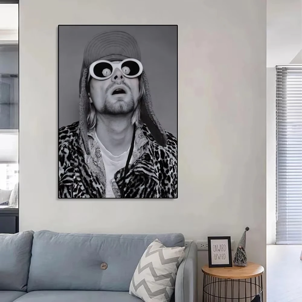 Retro Singer Kurt Cobain Poster No Framed Poster Kraft Club Bar Paper Vintage Poster Wall Art Painting Bedroom Study