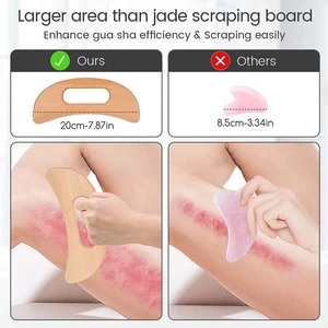 مكشطة تدليك يدوية خشبية ، أداة Gua Sha ، مضادة للسيلوليت ، تخسيس Guasha ، لوحة تدليك ، أداة علاج مجداف الجسم أفضل 8 آلات معالجة بالخشب - رقم 1