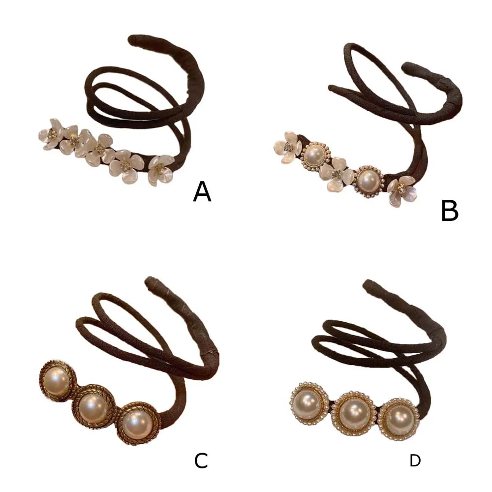 Wild Simple Shell Pearl Women Flower Hair Curler Hair Styling Tool Hair Accessories Hair Bun Maker