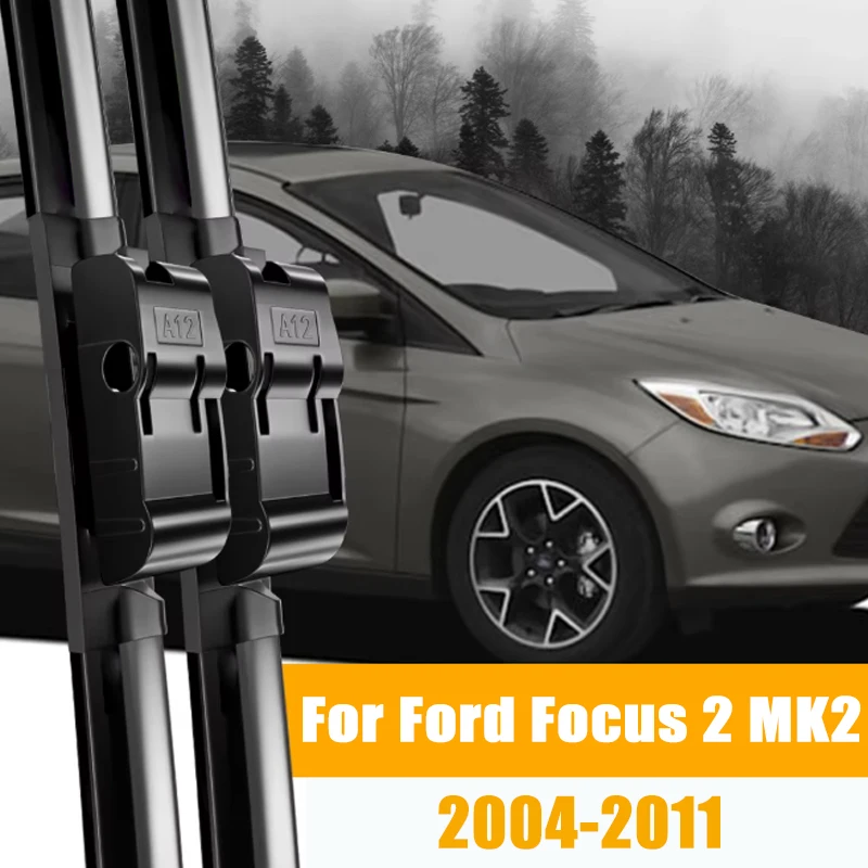 For Ford Focus 2 MK2 Front Wiper Blades 2004-2011 2005 2006 2007 2008 2009 2010 Windscreen Windshield Window Accessory 26''+17''