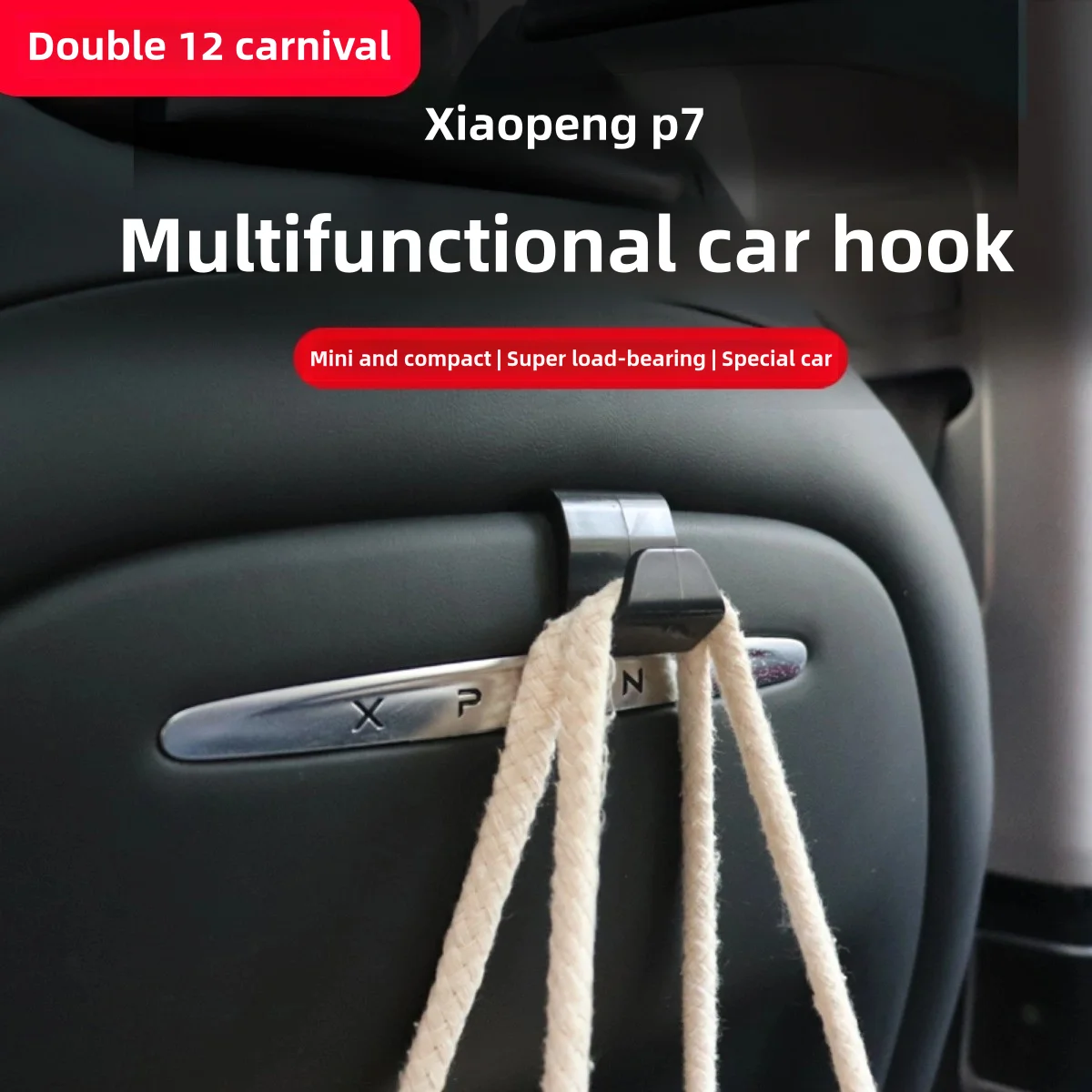 

For Xpeng P7 P7i 2022 2023 2024 Car Hook Behind The Seat Hooks Clips Car Interior Decorate Accessories