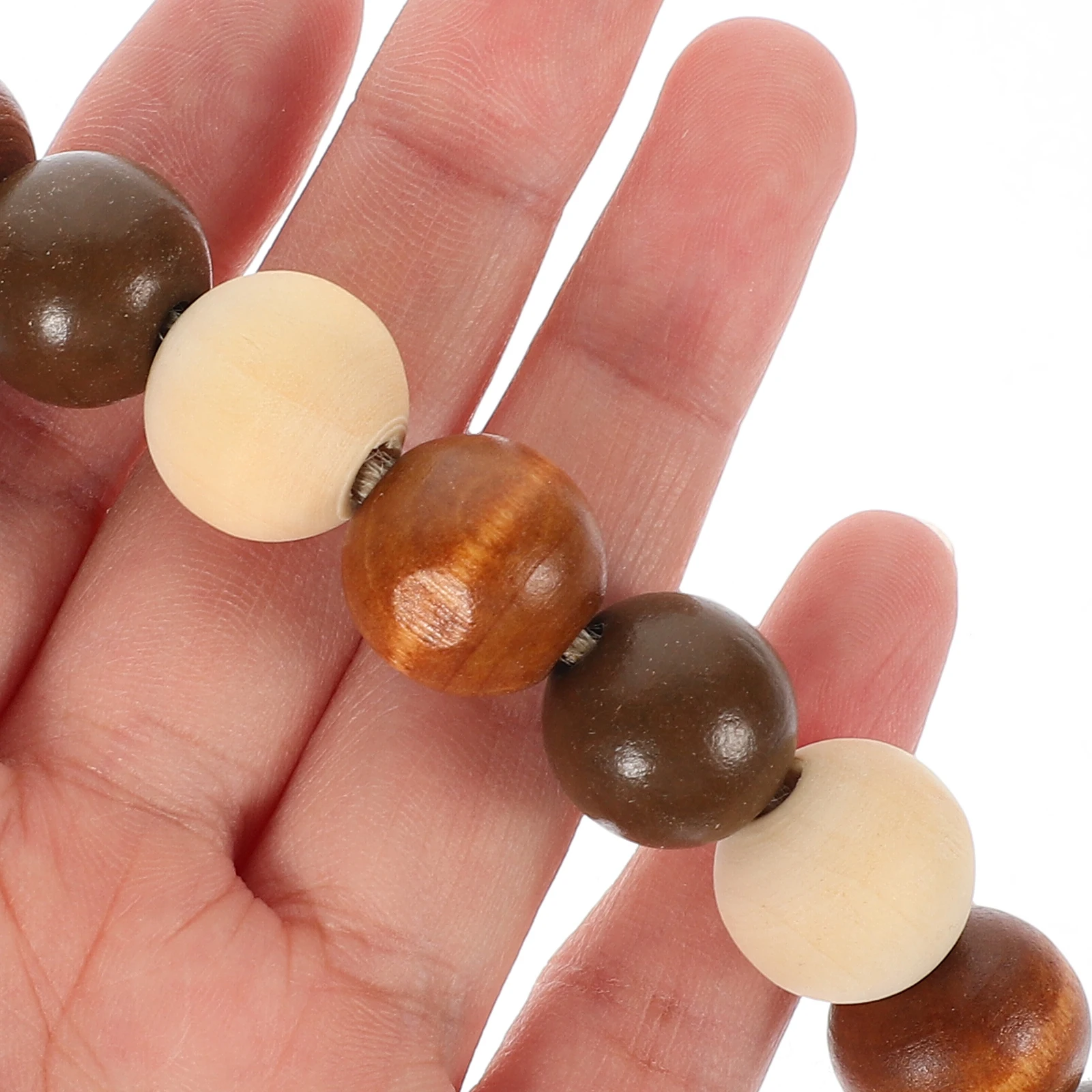 

Wooden Beads Garland With Tassels Rustic Farmhouse Wall Hanging Decor For Home Party Decoration Beaded String Ornament