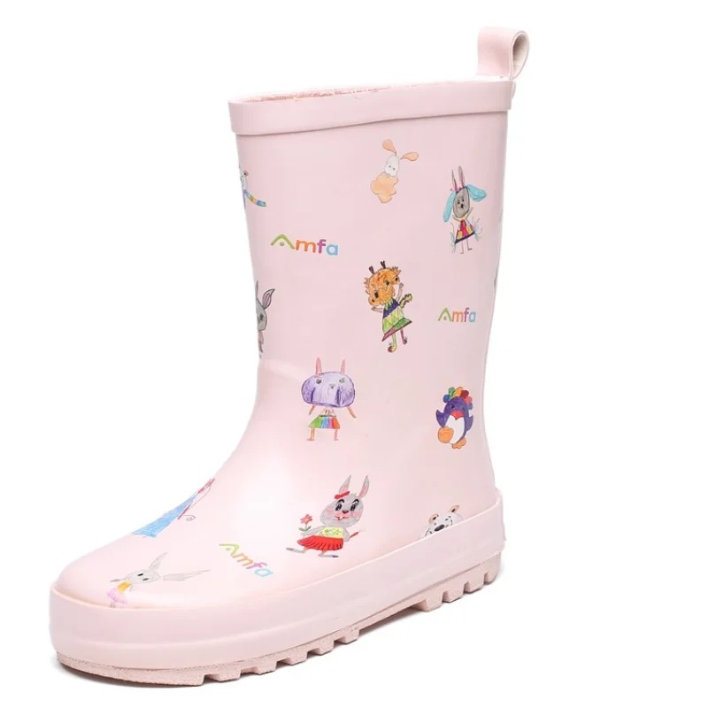 Rain Boots Graffiti Boy Rubber Water Shoes Kids Rain Shoes Kids Shoe for Girl Rain Boots Rubber Boots for Children Botas De Agua