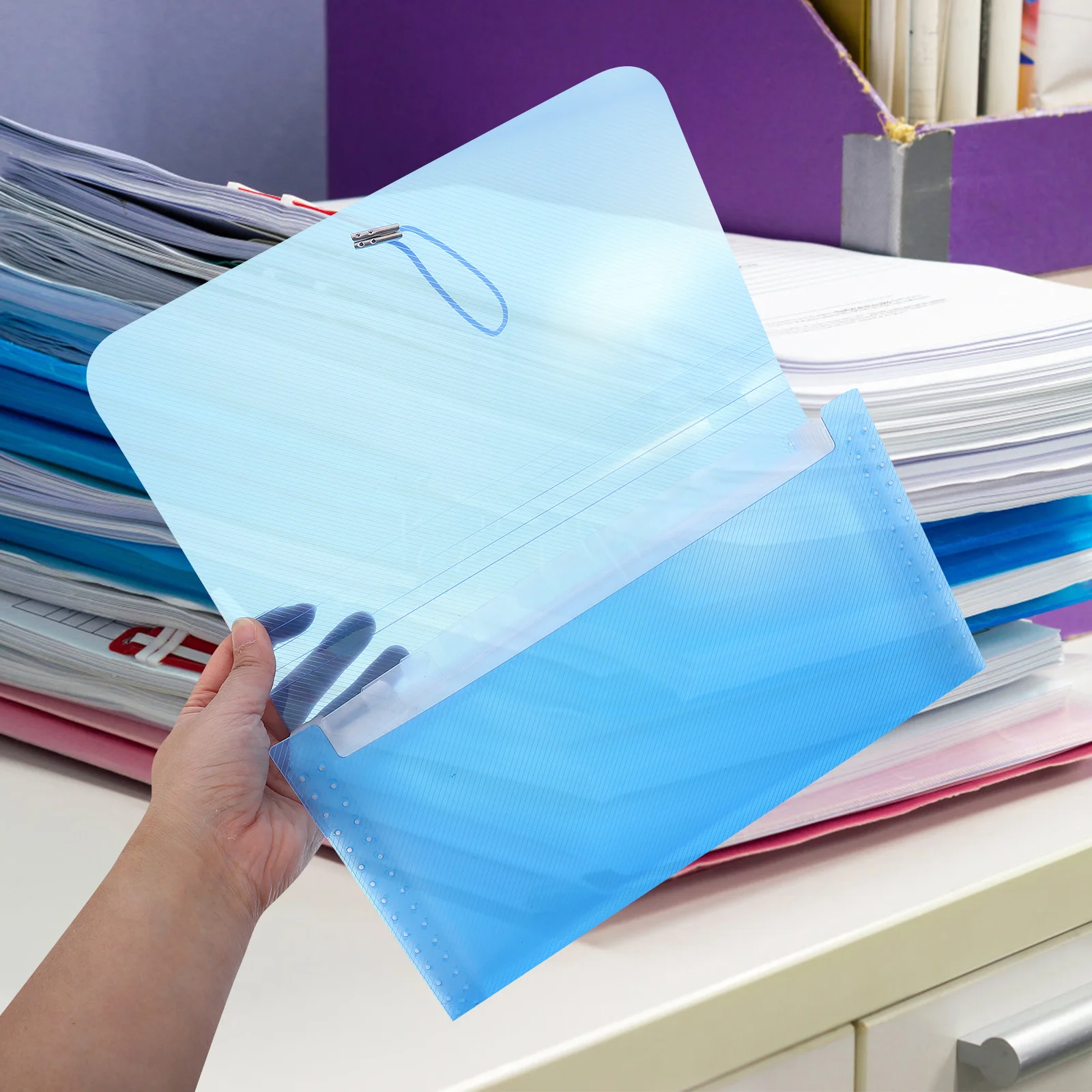 

Folder Storage Pack Document Holder Expandable File Expanding Receipt Organizer Mesh Binder