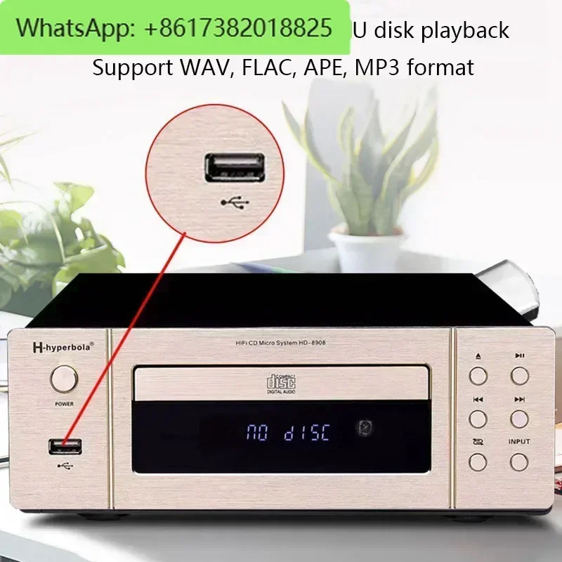 Flagship CD Player: Bluetooth 5.0 USB DTS HD Lossless HIFI CD Audio Player, Dual RCA Output, Digital Optical Coaxial Output