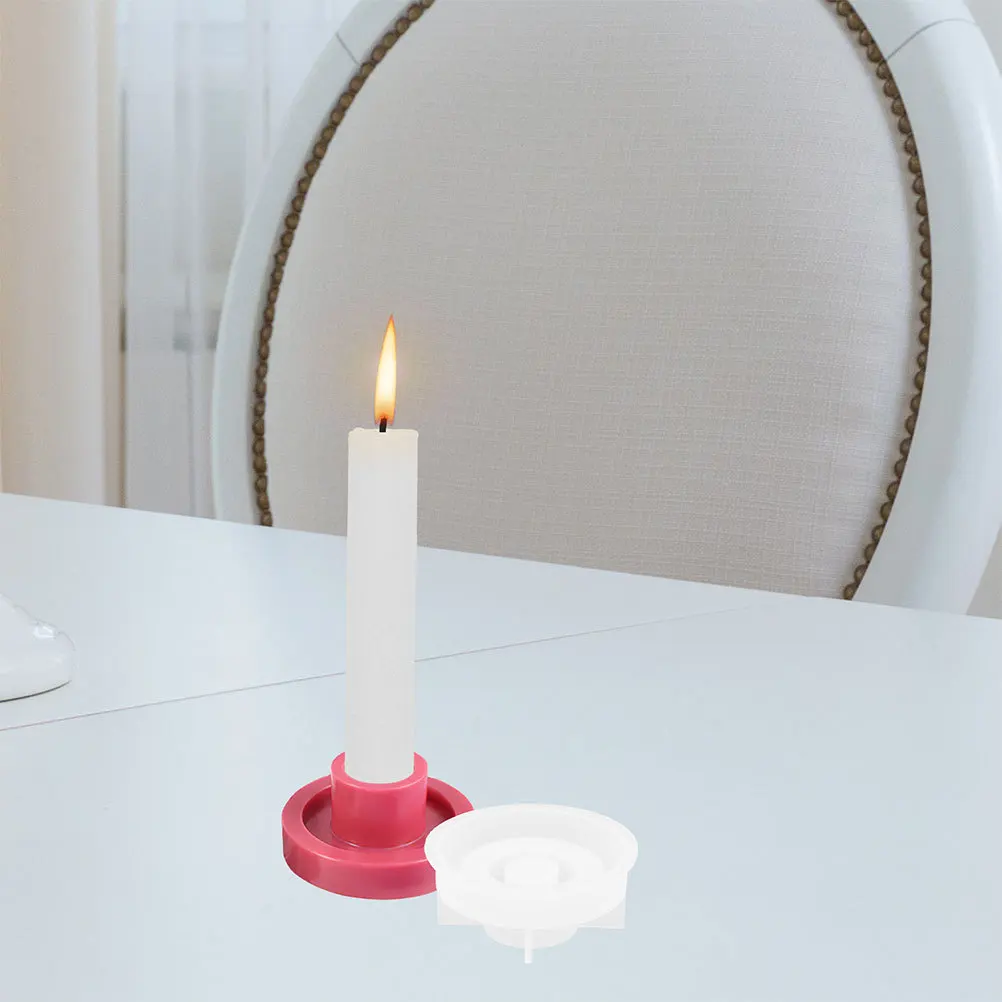 

Safe to Use Silicone Candlestick Molds for DIY Projects Add Embellishments for Unique Designs Silicone Mold Holder Molds