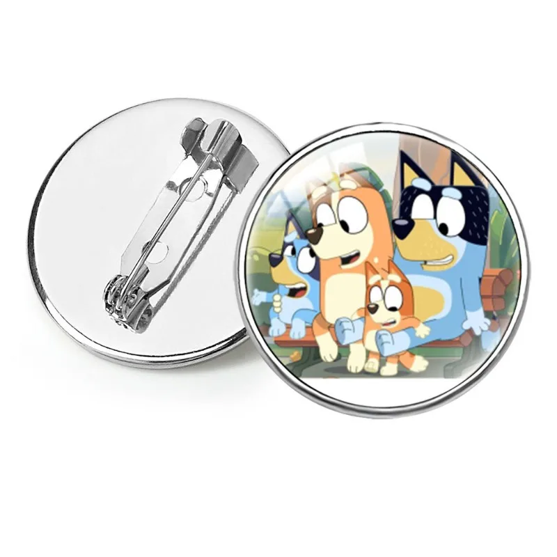 

Bluey Kawaii Cartoon Anime Crystal Pins - Fashionable Backpack Lapel Badges Accessories for Clothing Gift for Anime Lovers