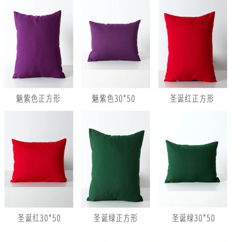 Solid Klein Blue Throw Pillow Cover Waterproof Water Resistant Cushion Cover No Insert Modern Simple Solid Color Decorative Sofa