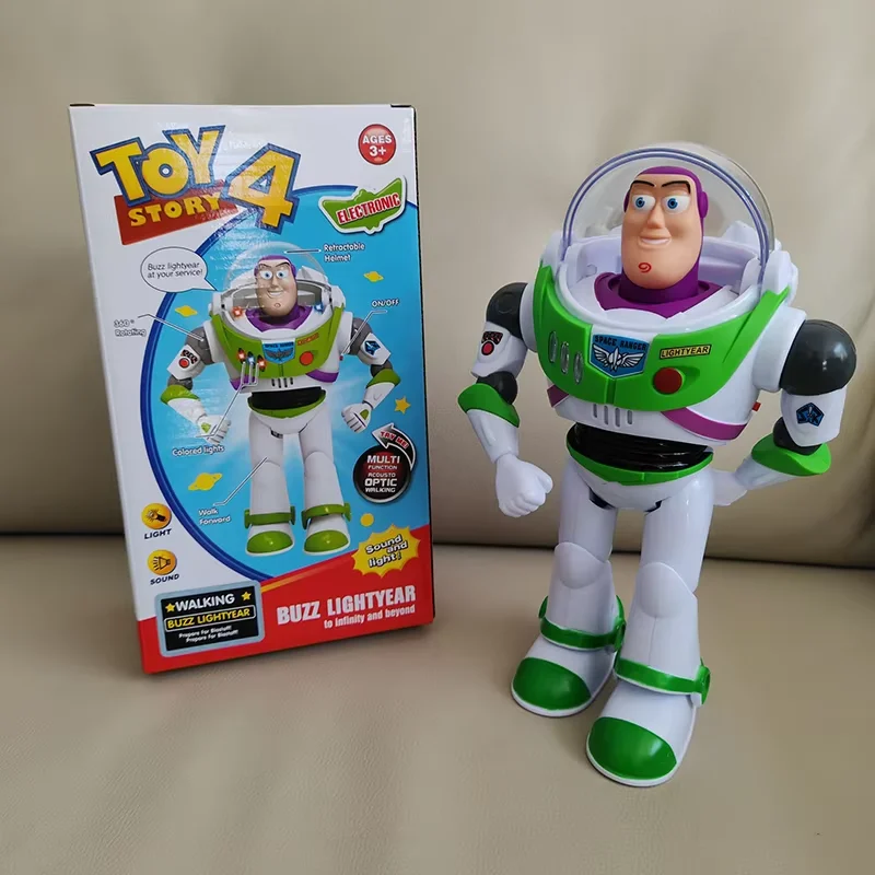 Figura de Acción de Buzz Lightyear de Toy Story, Robot Eléctrico Caminante, Modelo Pixar, Juguete Coleccionable, Regalo de Cumpleaños