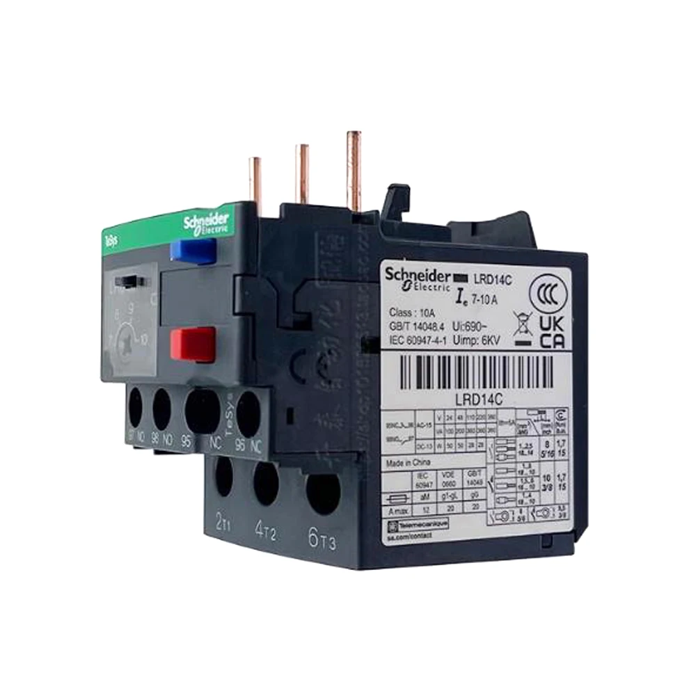 New Original Schneider Electric China Contact Parts Protect LRD14C Contactor 7-10A Thermal Overload Relay Standard Type LR-D14C