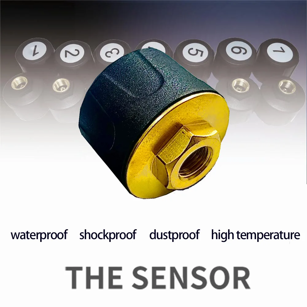 14 عجلة TPMS ضغط الإطارات العالمي للمركبات مع شحن الطاقة الشمسية مراقبة ضغط الإطارات الخارجية اللاسلكية