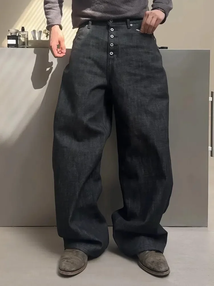 No faith American red edge red ear original cow jeans scimitar Baggy wide leg pants 25SS