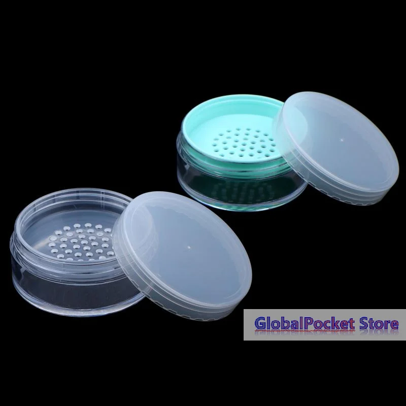 [TG823]1Pcs 15g Empty Cosmetic Container Makeup Compact Portable Loose Powder Box Plastic Loose Powder Jar With Sifter