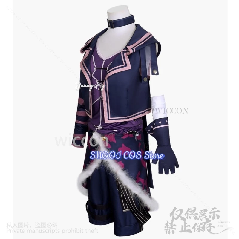 Flower V4 Cosplay Virtual YouTuber Costumes Short Pants Uniform Wigs For Boys Man Roleplay Halloween Christmas Party Customized