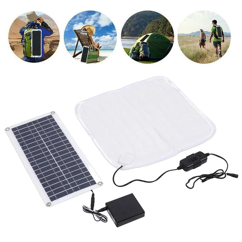 TAIGH-12V 50W Solar Heating Pad For Winter - Warm Foot Pad, Pet Heating Blanket, Solar Heating Electric Blanket