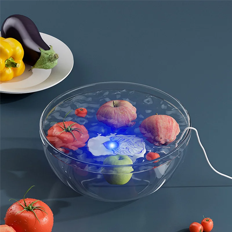 

【Вспышка!】2 шт., очиститель фруктовых продуктов, портативный ультразвуковой очиститель фруктовых продуктов, бытовой кухонный очиститель продуктов, белый цвет