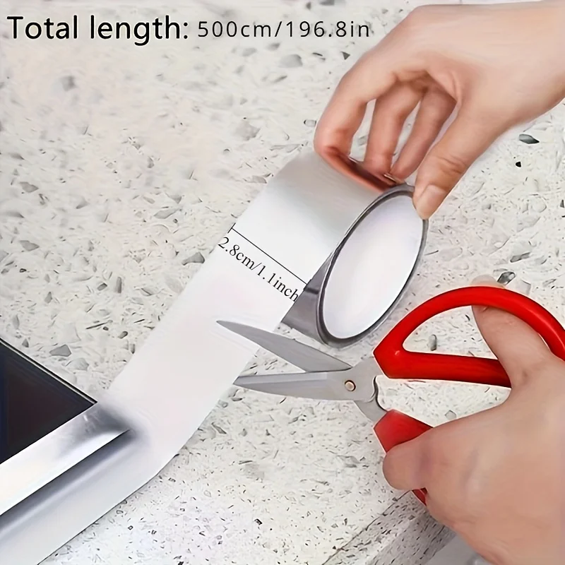 Waterproof Self Adhesive Aluminum Foil Tape for Kitchen Bathroom Shower Toilet Gas Stove Edge Sealing