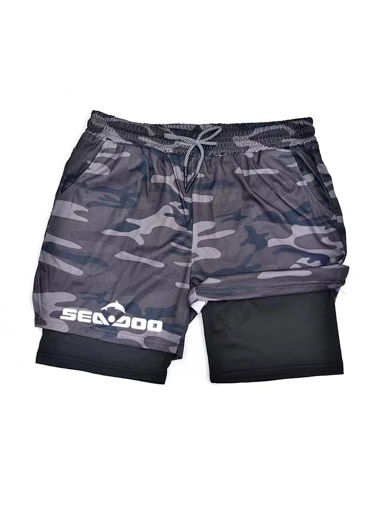 Men's Anime Hunter x Hunter Gym Shorts Bilayer 2-in-1 Breathable Quick-drying Absorb Sweat Sports Short Gym Jogging Pants df0578