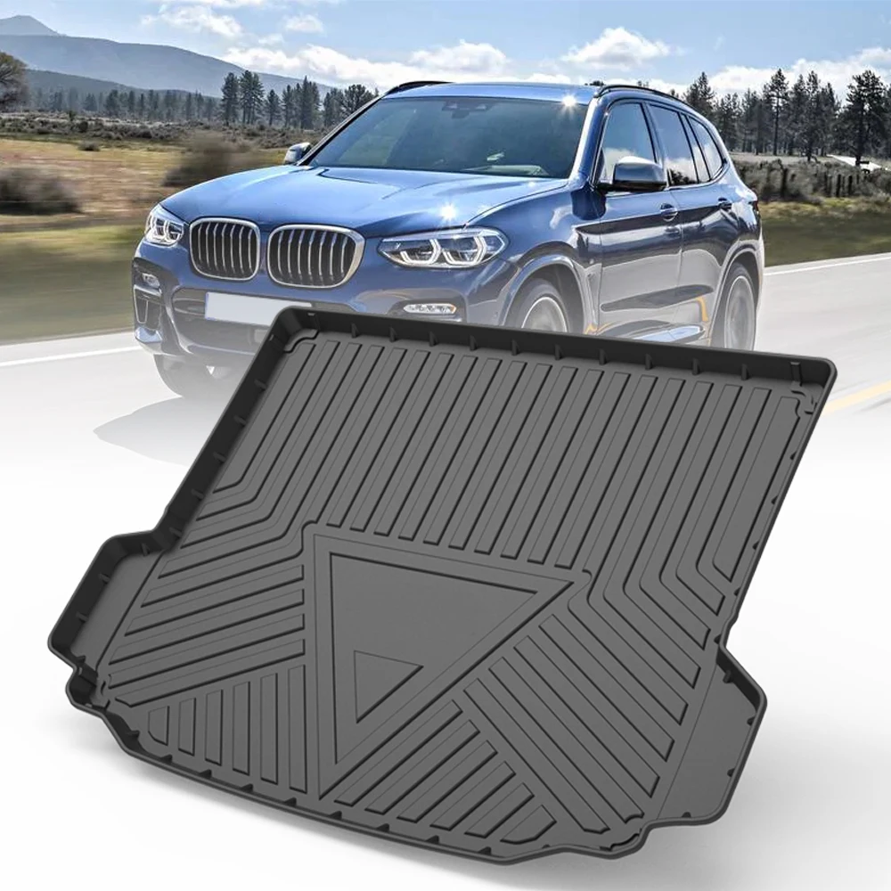 TPE Car Rear Trunk Mat Storage Box Pad For BMW X3 IX3 2018 2019 2020 2021 2022 Waterproof Protective Rubber Car Mats 