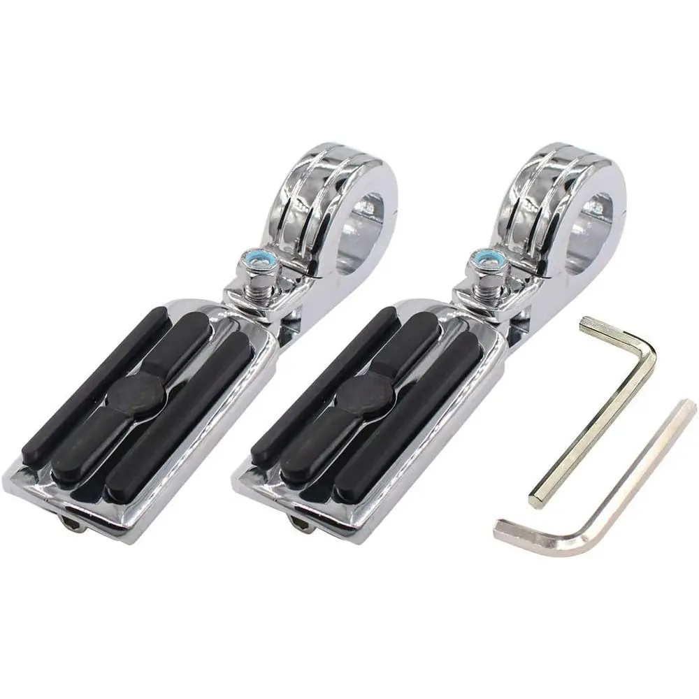 

Highway Pegs Mounting Bracket for Tri Glide Sportster Electra Road Street Glide Motorcycle 1.25 Inch Engine Guard Silver Set of