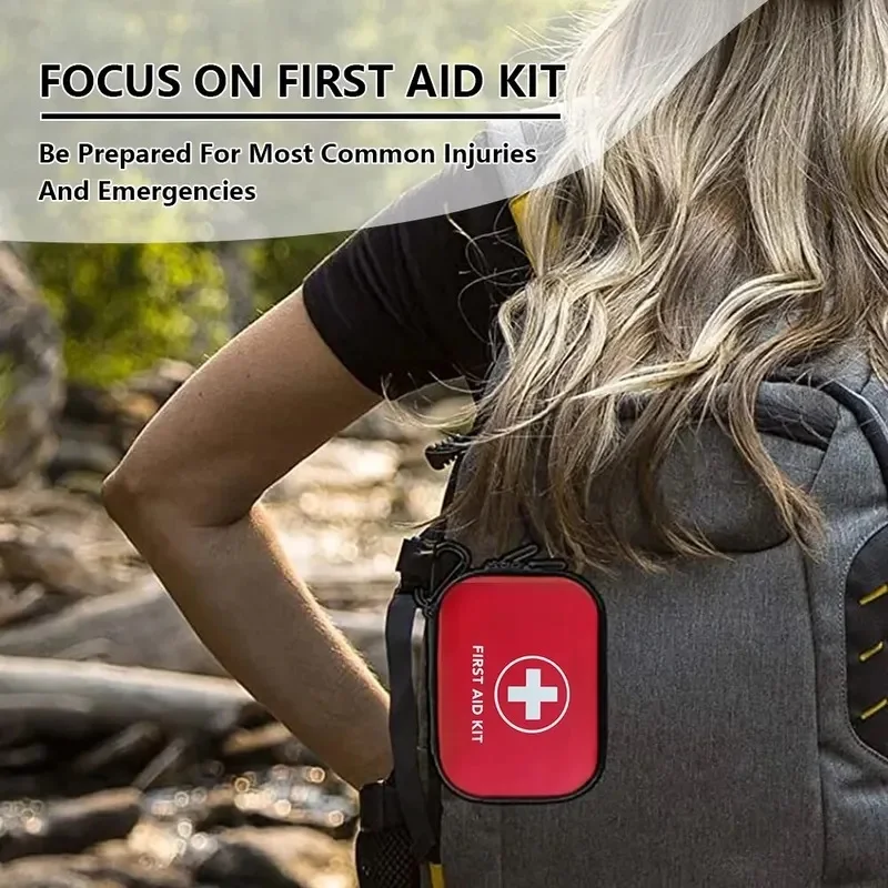 First Aid Kit, Mini Small Compact Travel Size, Waterproof Perfect for Outdoor, Home, Office, Camping, Hiking, Car