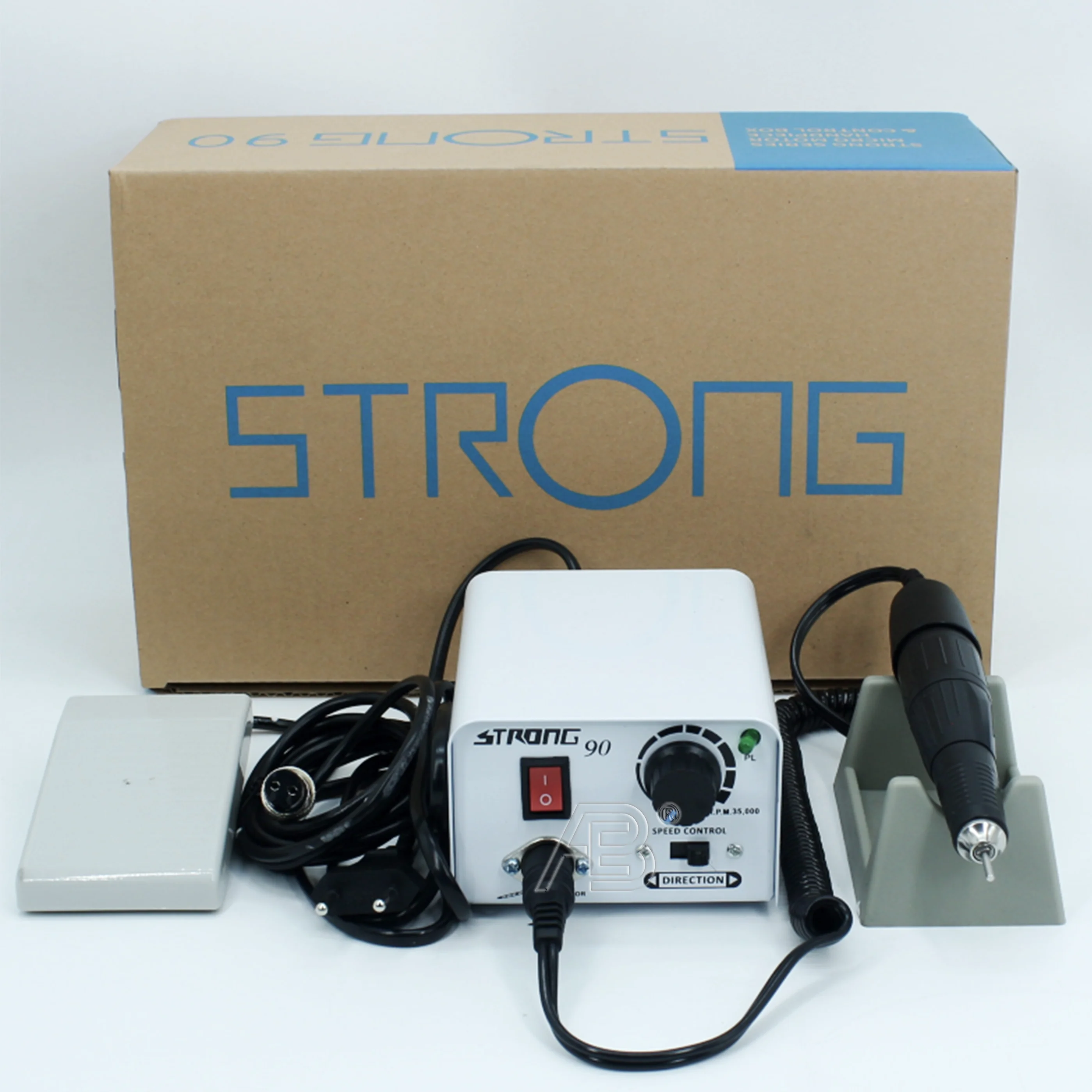 Dentl Strong 90 Laboratory Polishing Handle Strong Foot Control Micro Motor with 35000rpm Carbon Brush Micromotor Handpiece