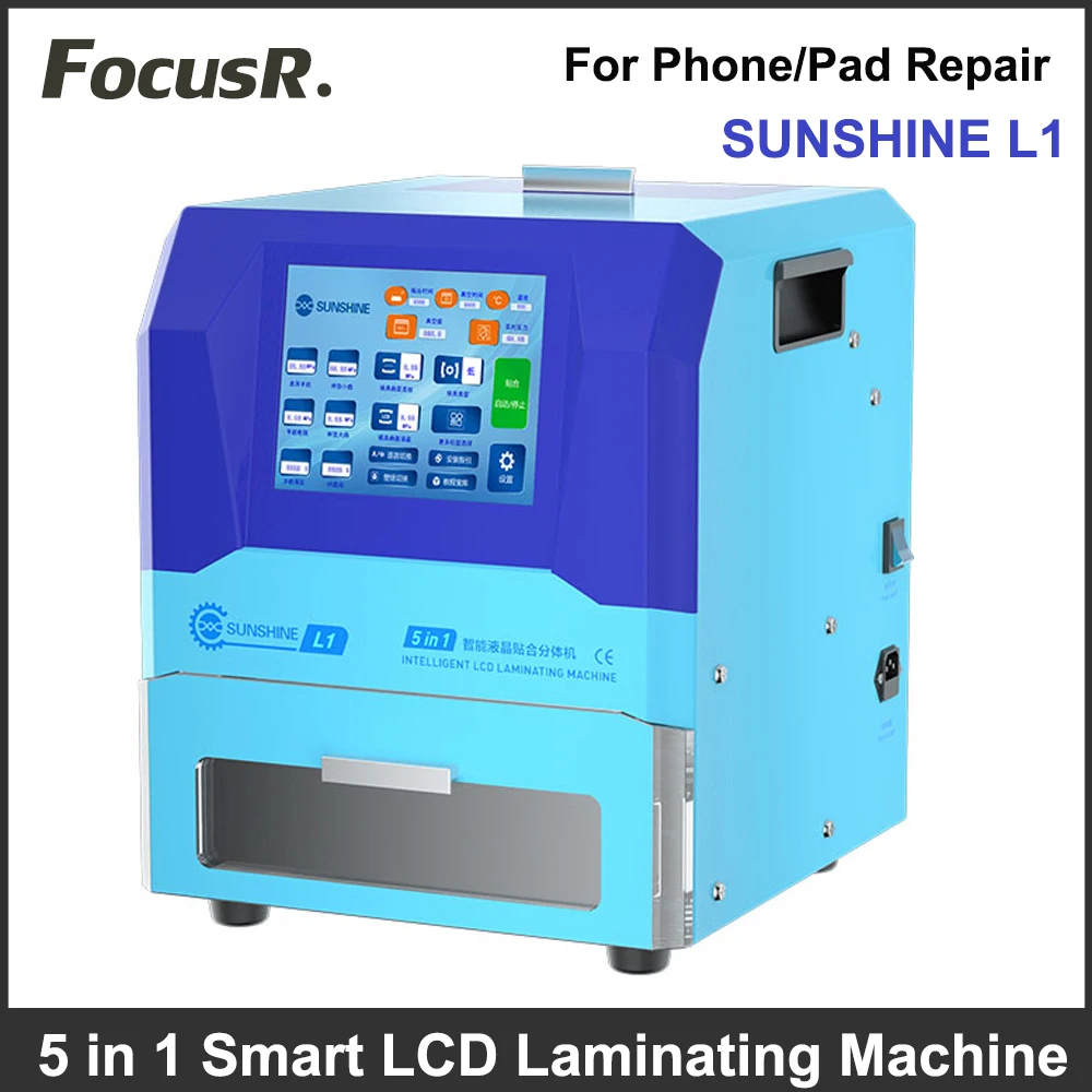 SUNSHINE L1 5in1 Screen Bonding Smart LCD Laminating Split Machine For Straight Curved Phone Tablet 12.9 inch UV Curing Pressure