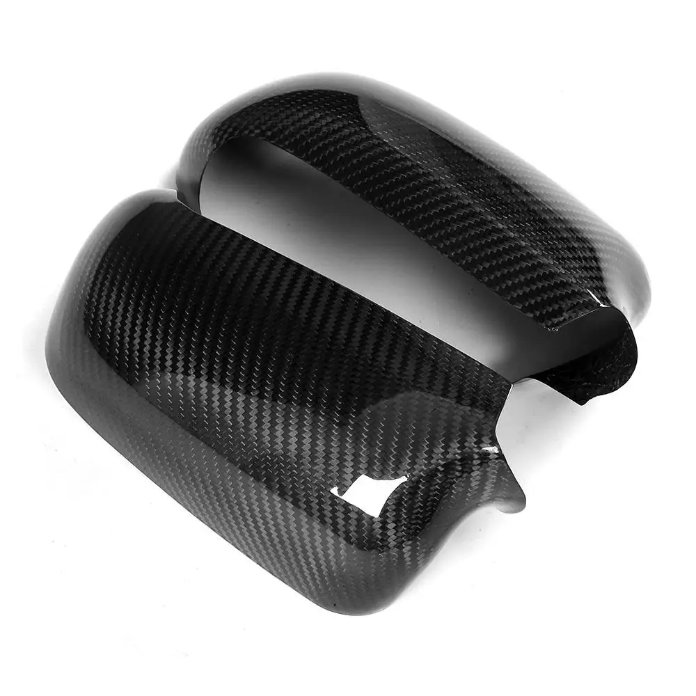 Carbon Fiber Car Rearview Mirror Covers Caps for Audi A4 B5 Replace Side Mirror Caps Covers