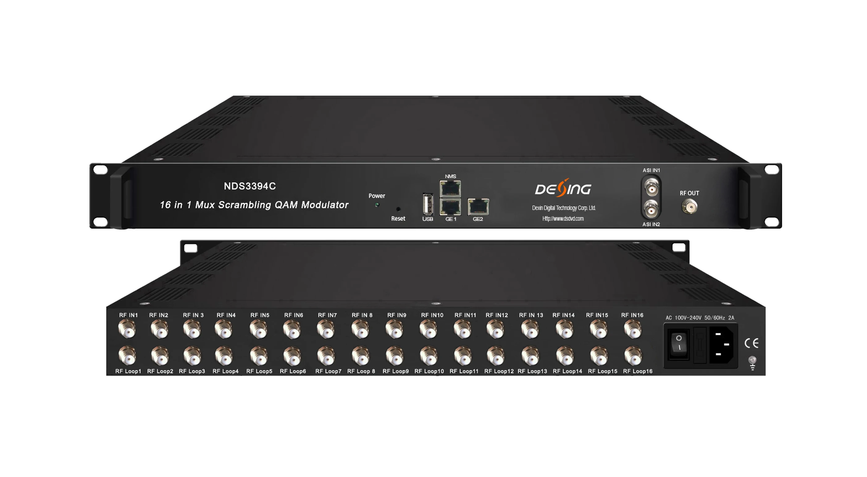 NDS3394C DVB-C/T/(T)/S/S2/S2X/ATSC/ISDB-T to QAM Catv Modulator