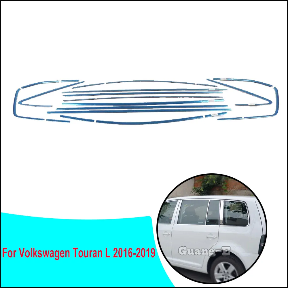 

Car Stainless Steel Glass Window Garnish Pillar Middle Column Strip Trim For VW Volkswagen Touran L 2016 2017 2018 2019 2020