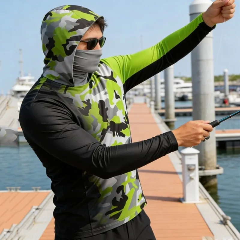 

2026 Fishing Shirts Custom Fishing Clothing Long Sleeve Fishing T-shirt UV Protection 50+ Men Summer Outdoor Sports Wear