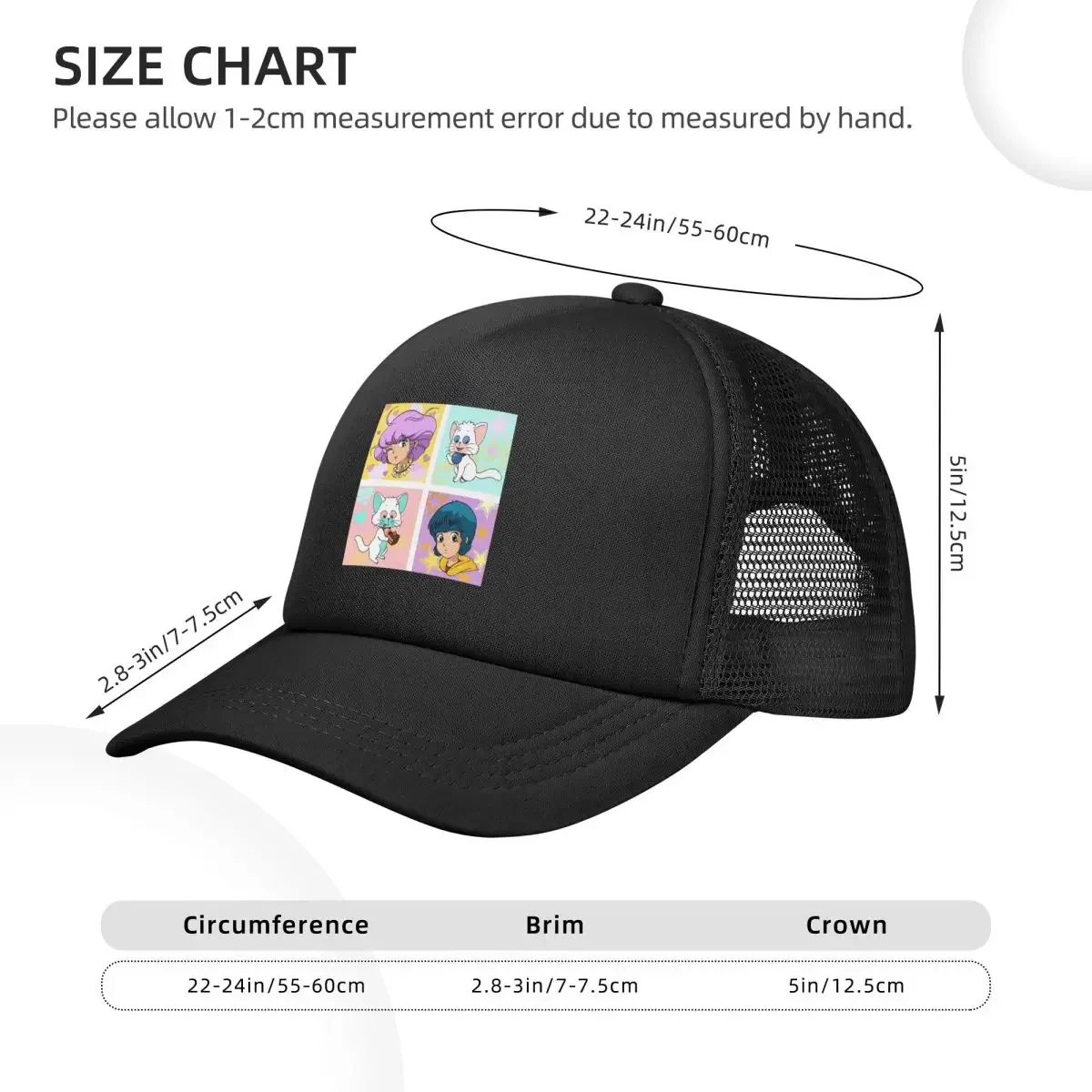 Creamy Mami - Yu - Posi - Nega Mesh Baseball Caps Snapback Fashion Baseball Hats Breathable Casual Casquette Outdoor Unisex