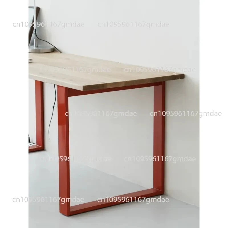 Table legs Bauhaus red stainless steel table legs mouth bracket computer desk feet minimalist office desk feet