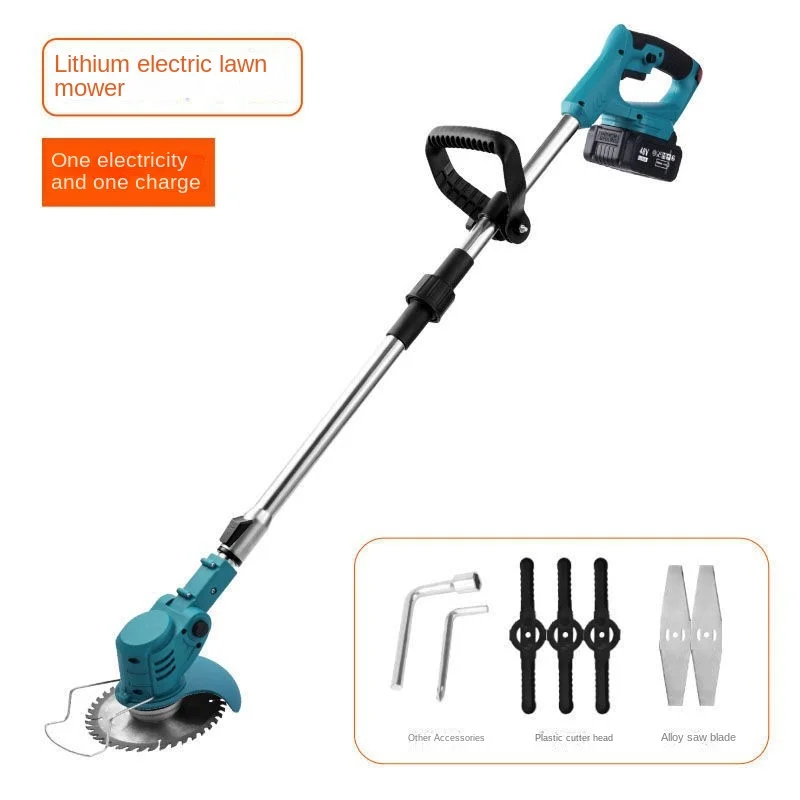 Wholesale Cross-Border 21V Lithium Battery Electric Lawn Mower Portable 125cc Engine Household Multifunctional Industrial Stock