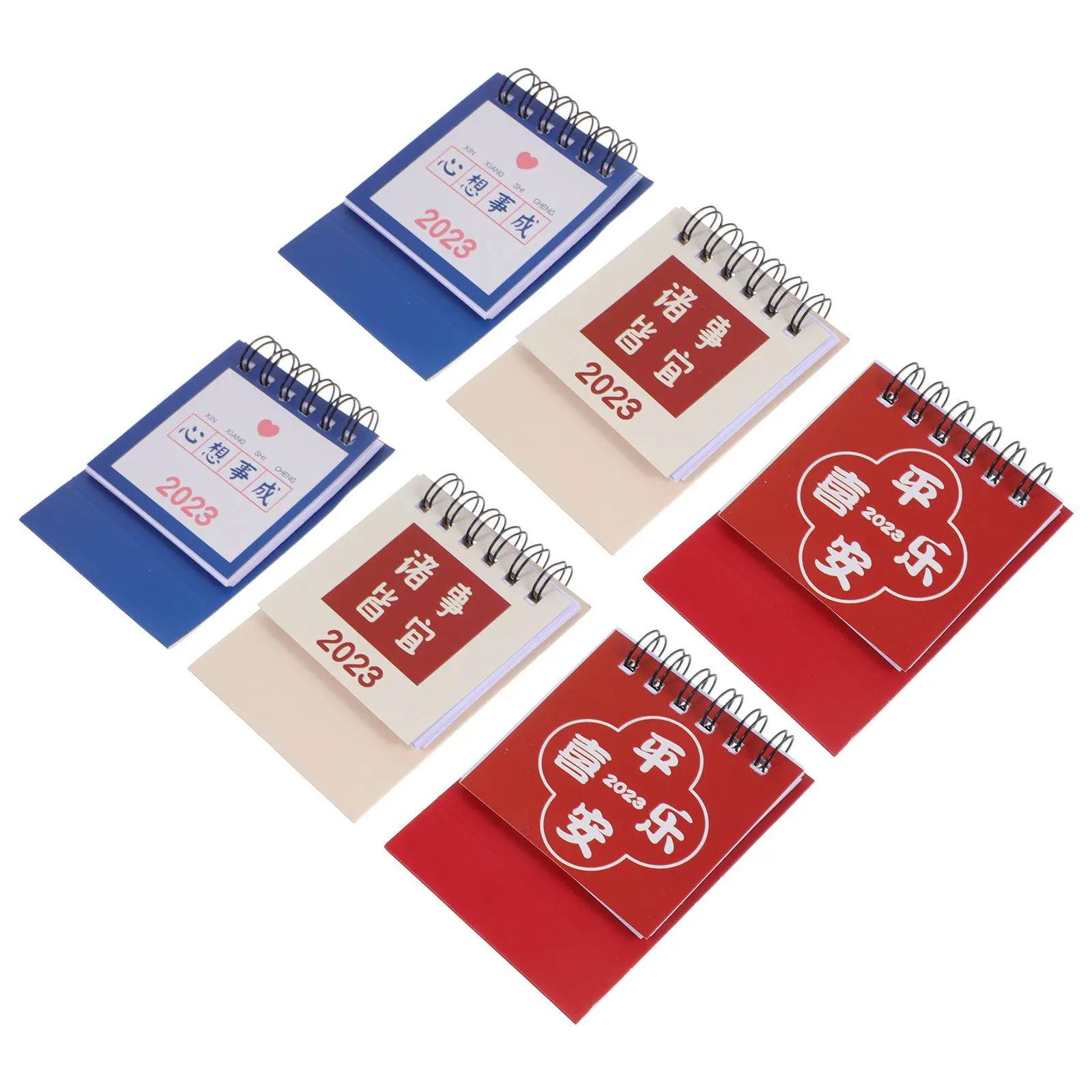 

Набор из 6 мини-календарей в китайском стиле, прочный бумажный материал, креативный дизайн для офиса, учебы, дома, ежедневного планирования, декоративный элемент