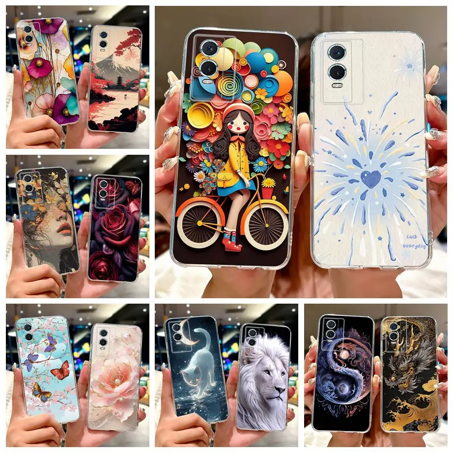 

For Vivo Y76s 5G Case V2156A Popular Fashion Painted Cover Soft Silicone Phone Case For Vivo Y74s Y 76 s VivoY76 5G V2124 Fundas