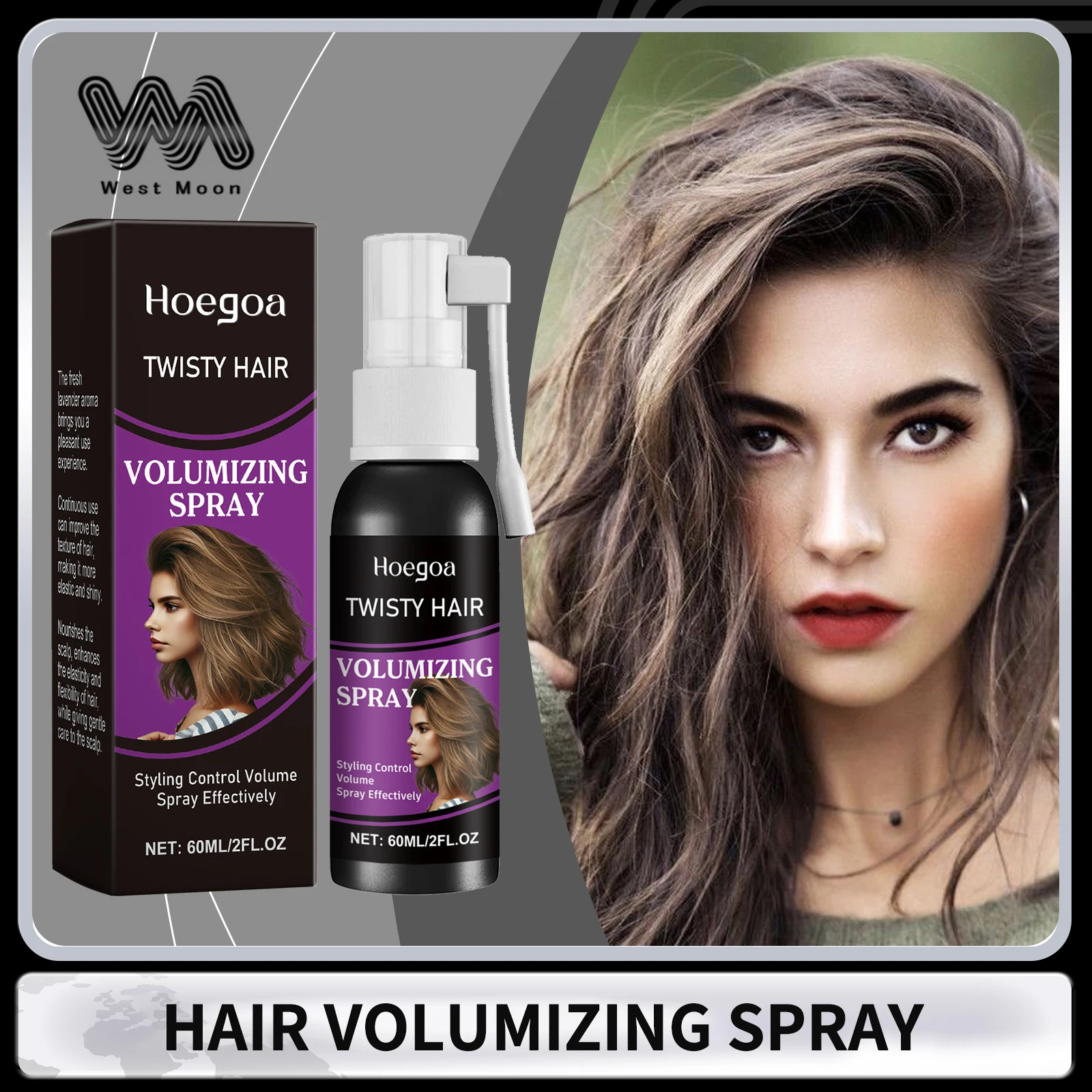 

Fluffy Volumizing Hair Spray Quick-Drying Non-greasy Wash Free Increase Volume Lazy People Hairdressing Hair Shaping Spray