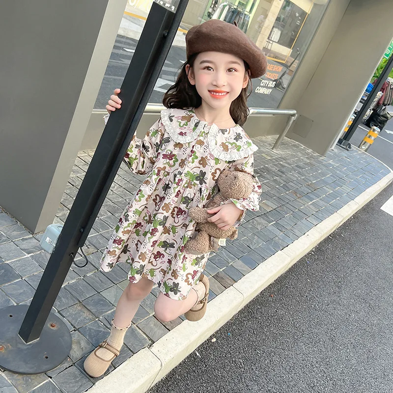 

Girls' Spring and Autumn Dress2025New Children's Spring Girl Princess Dress Baby Girl Spring Sweet Dress