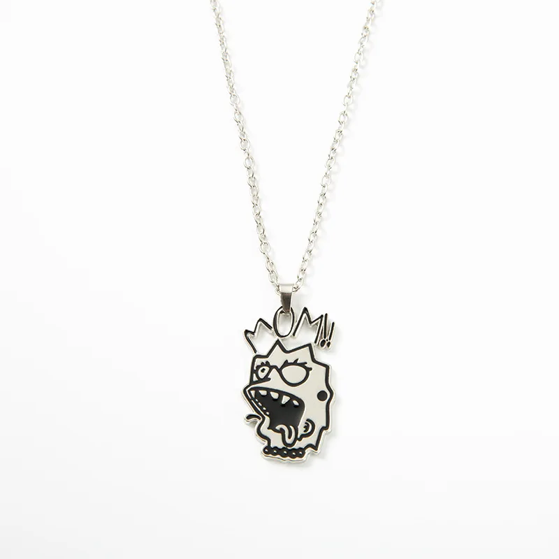 Lightning Bear Stainless Steel Necklace Men Women Funny Character Pendant Hip-hop Fashion Street Exaggerated Accessories