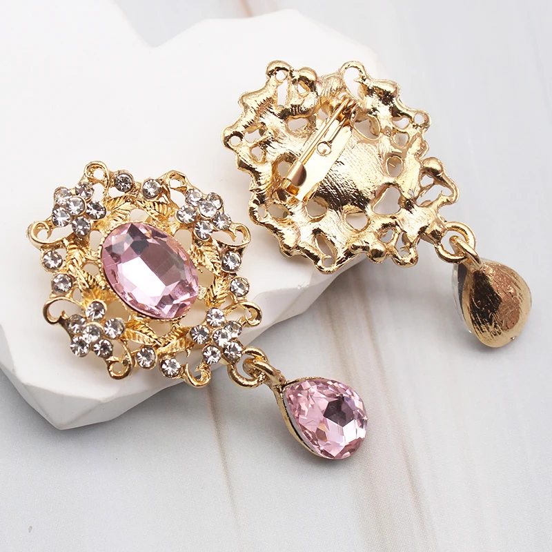 New Droplet Crystal brooch Women's Wedding Party Jewelry Decoration Elegant Dress Jewelry Accessories