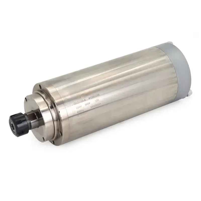 CNC Spindle 6kw Water Cooled Spindle Motor 220V 380V ER25 Dia 125mm Inverter for CNC Milling Router Machine Tool Spindle