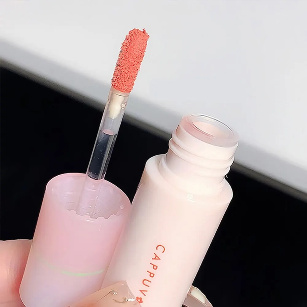 Cappuvini Lovely Flower Lip Mud Lightweight Soft Smooth Velvet Finish Dumb But Not Dry Daily Use Cosmetics Liquid Lipstick