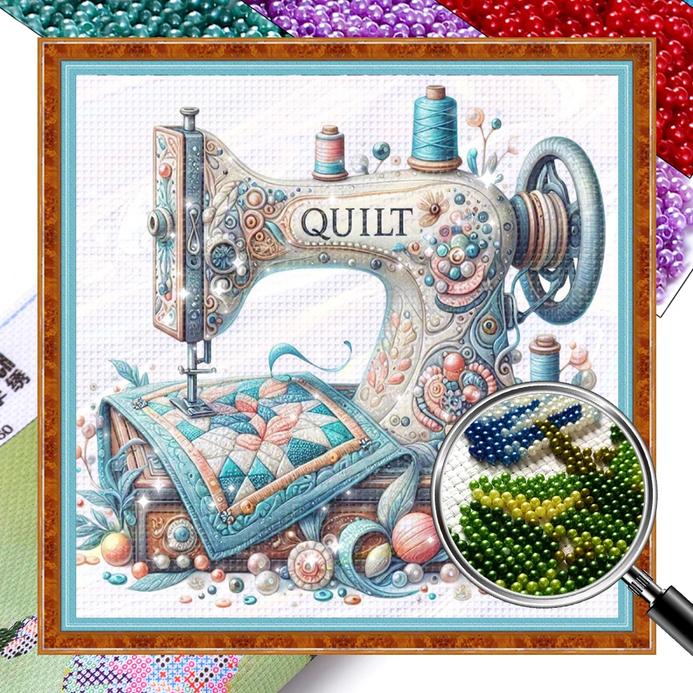 

Full Embroidery Beads Printed 11CT Quilt Cross Stitch Kit Home Art Decor