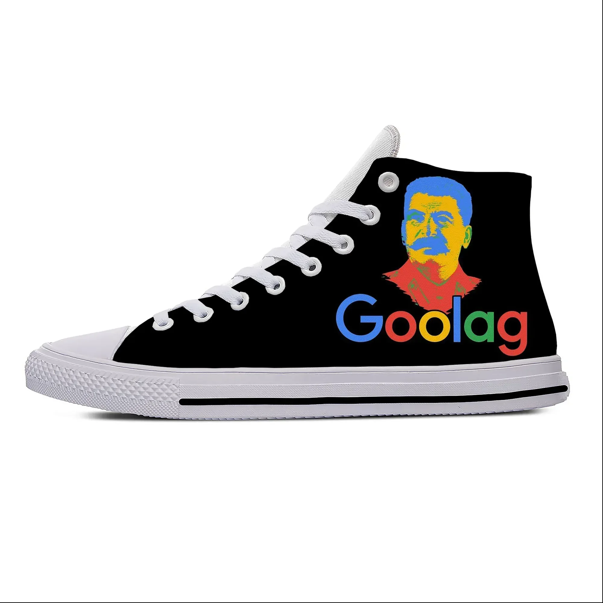 

Забавные кроссовки Goolag Stalin Artsy High Top для мужчин, женщин и подростков, повседневная обувь с 3D принтом, кроссовки из ткани, легкая обувь