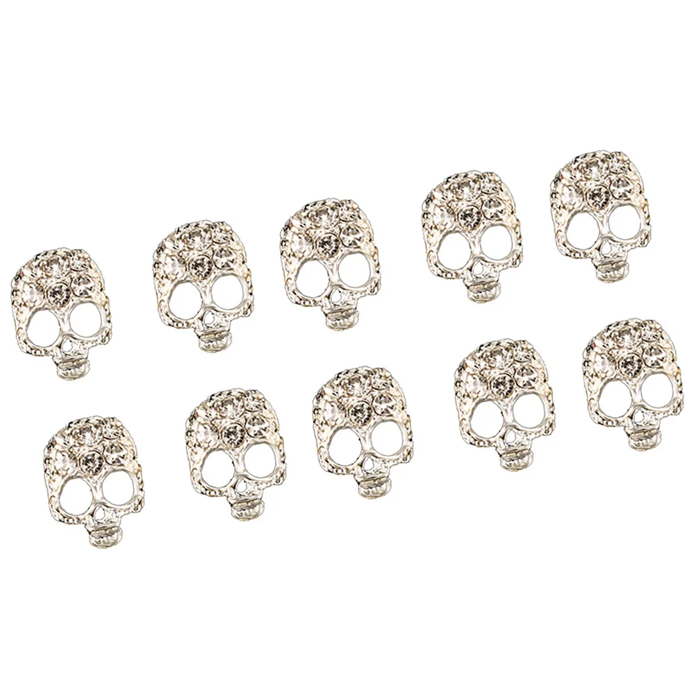 

20pcs Alloy Art Accessories Rhinestones Skull Decorations Mask Crystals Shiny Nail Gems For Diy Home Cell Phone Case