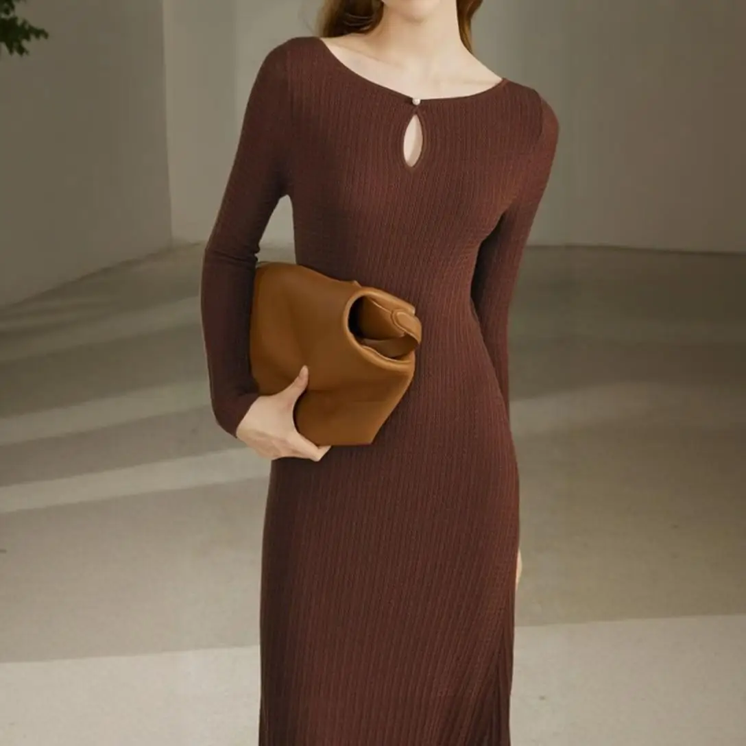 Vestidos femininos vestido mangas primavera jacquard em camadas penas casual all-match detalhando diagonal lanterna manga assimetria sexy